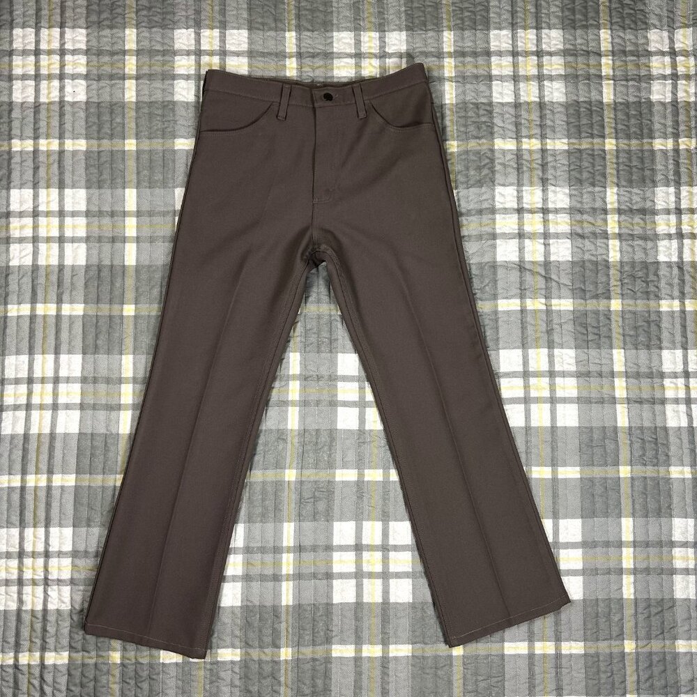 Wrangler 34x32 Brown Vintage Poly Pants | Clean USA Made Workwear